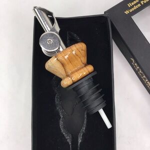 Olive Oil & Vinegar Pourer Hand Crafted Wooden Pour Spout